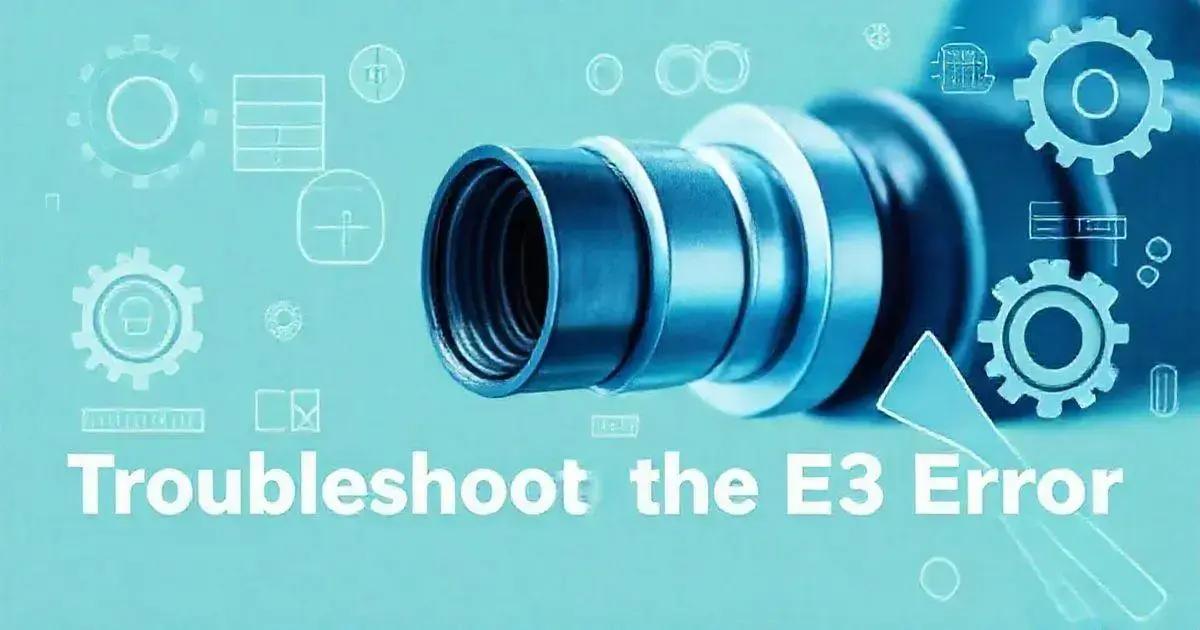 Causas comuns do erro E3