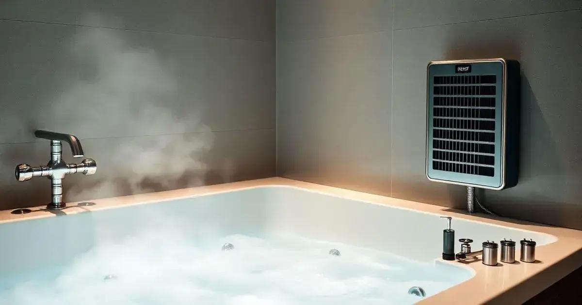 Instalação do aquecedor elétrico para banheira de hidro