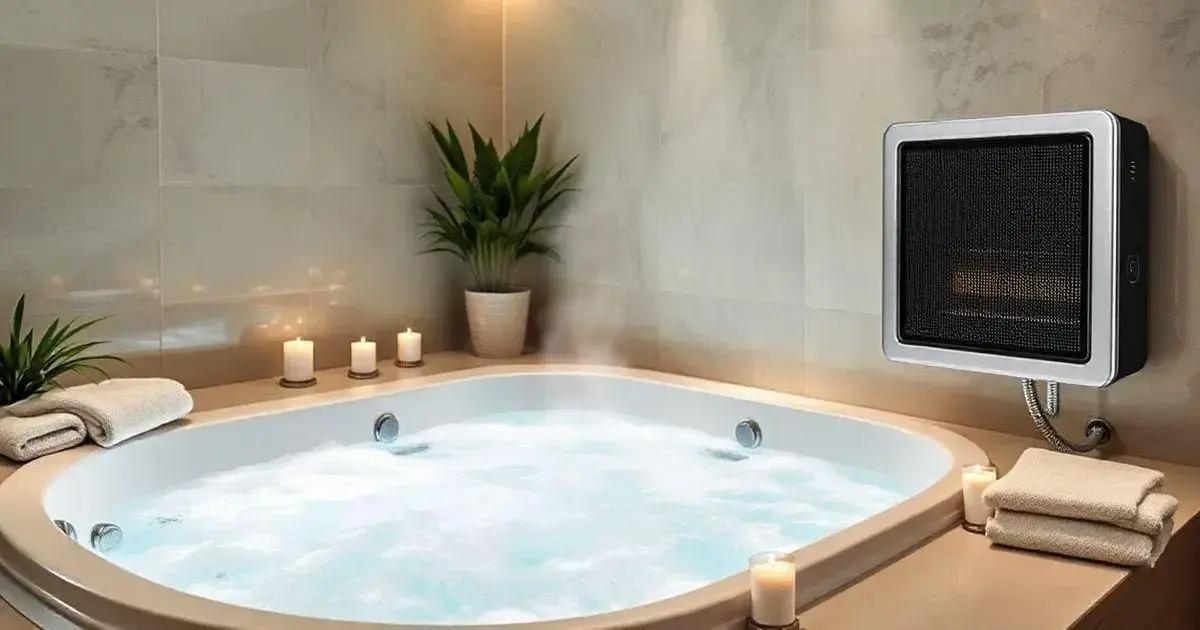 Instalação do aquecedor na banheira jacuzzi